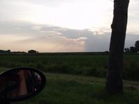 Vanuit Workum richting IJsselmeer...
